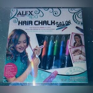 Alex Spa Hair Chalk Salon NEW Pens, Beads,Bead Tool,Comb,Elastics Washable Color